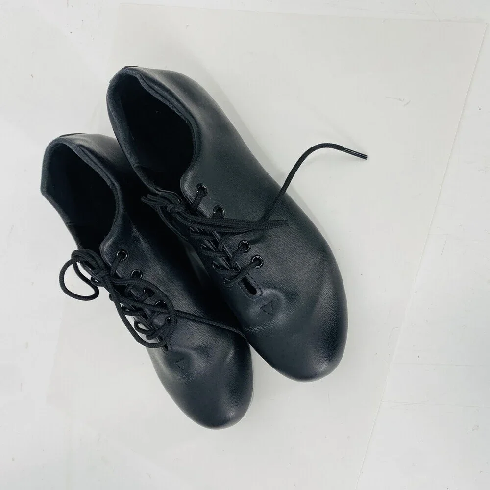 Danshuz Startone Tap Shoes Size 6M 0322 Black Black Faux Leather Women's Lace up